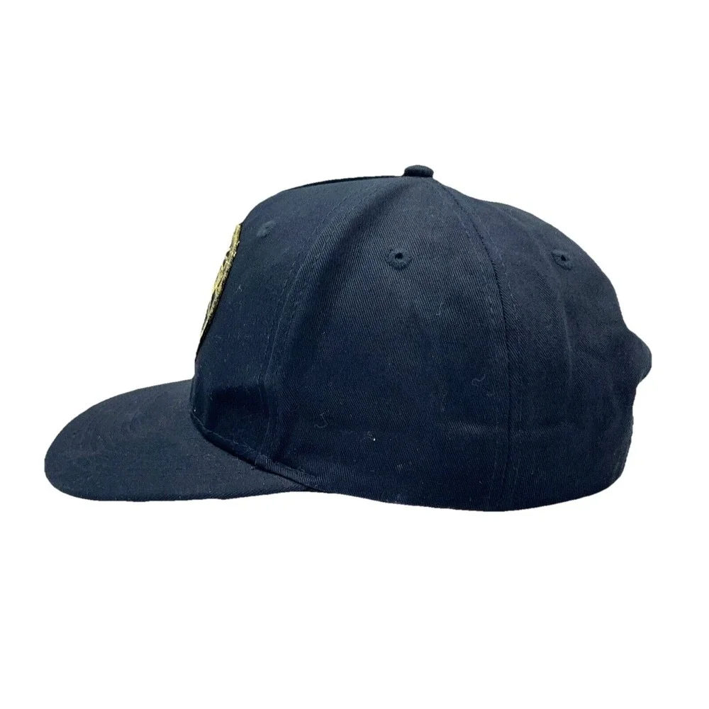 Yagermeister Hat Cap Snapback Black Gold Logo Flat Bill Liquor‎ Beer Yager Bar